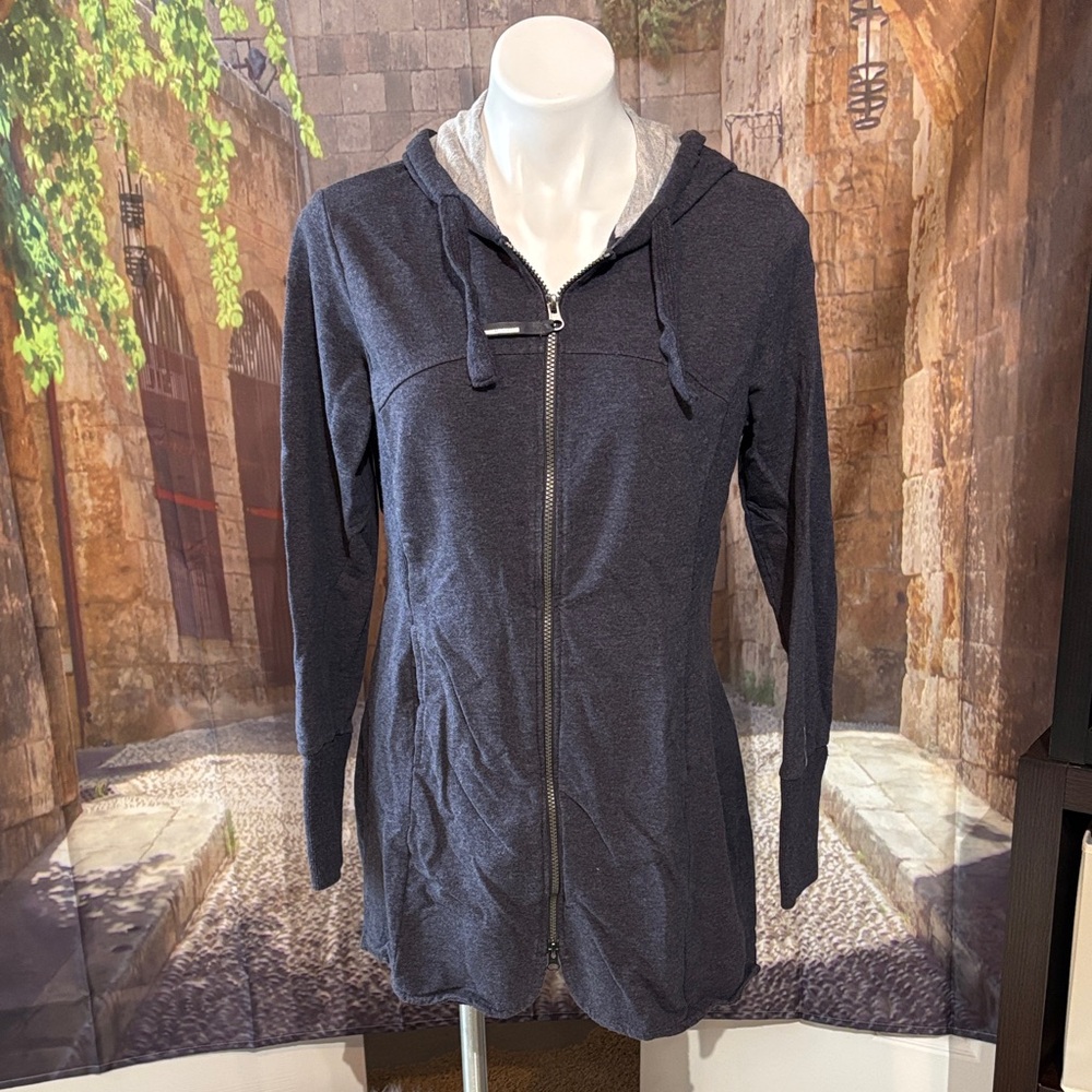Women's Blue-Gray Zip-Up Hoodie